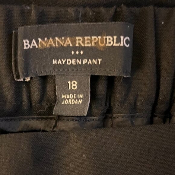 Banana Republic Hayden Tapered Pant, Black, size 18 - Picture 2 of 5